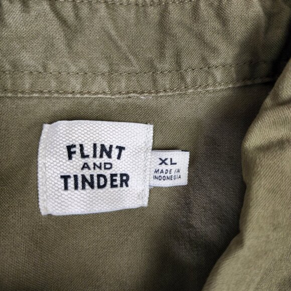 Flint And Tinder Shirt Mens Size XL Olive  Long Sleeve Button Up Outdoors Rugged - Picture 4 of 6